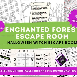 Halloween Escape Room voor kinderen, Escape Room afdrukbare kit, DIY-mysteriespel, puzzelspel voor kinderen, gezinsactiviteit, verjaardagsfeestje, game-avond
