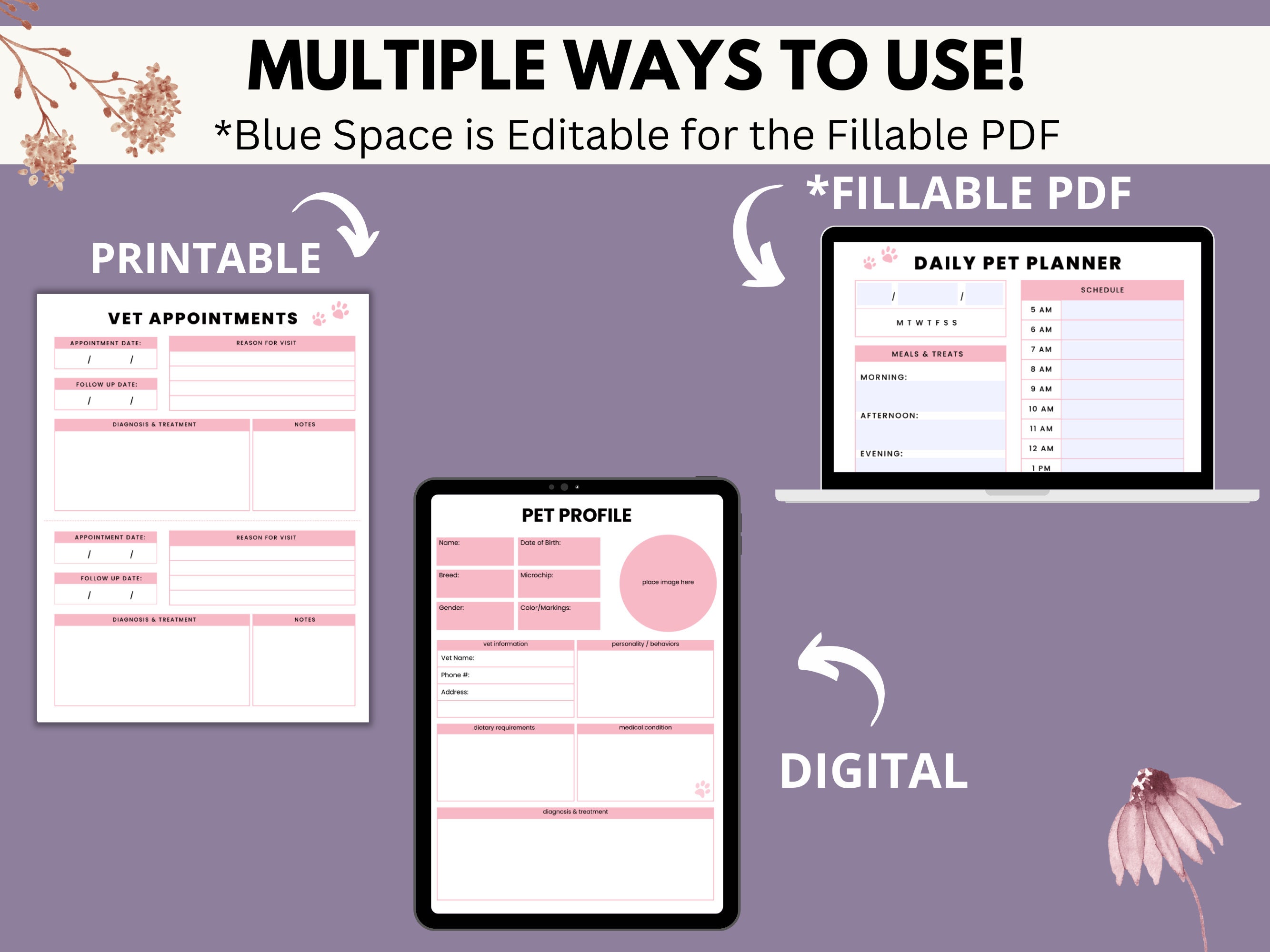 Pet Planner Printable Dog Planner Digital Pet Care Printable Pet pet-planner-printable-dog-planner-digital-pet-care-printable-pet