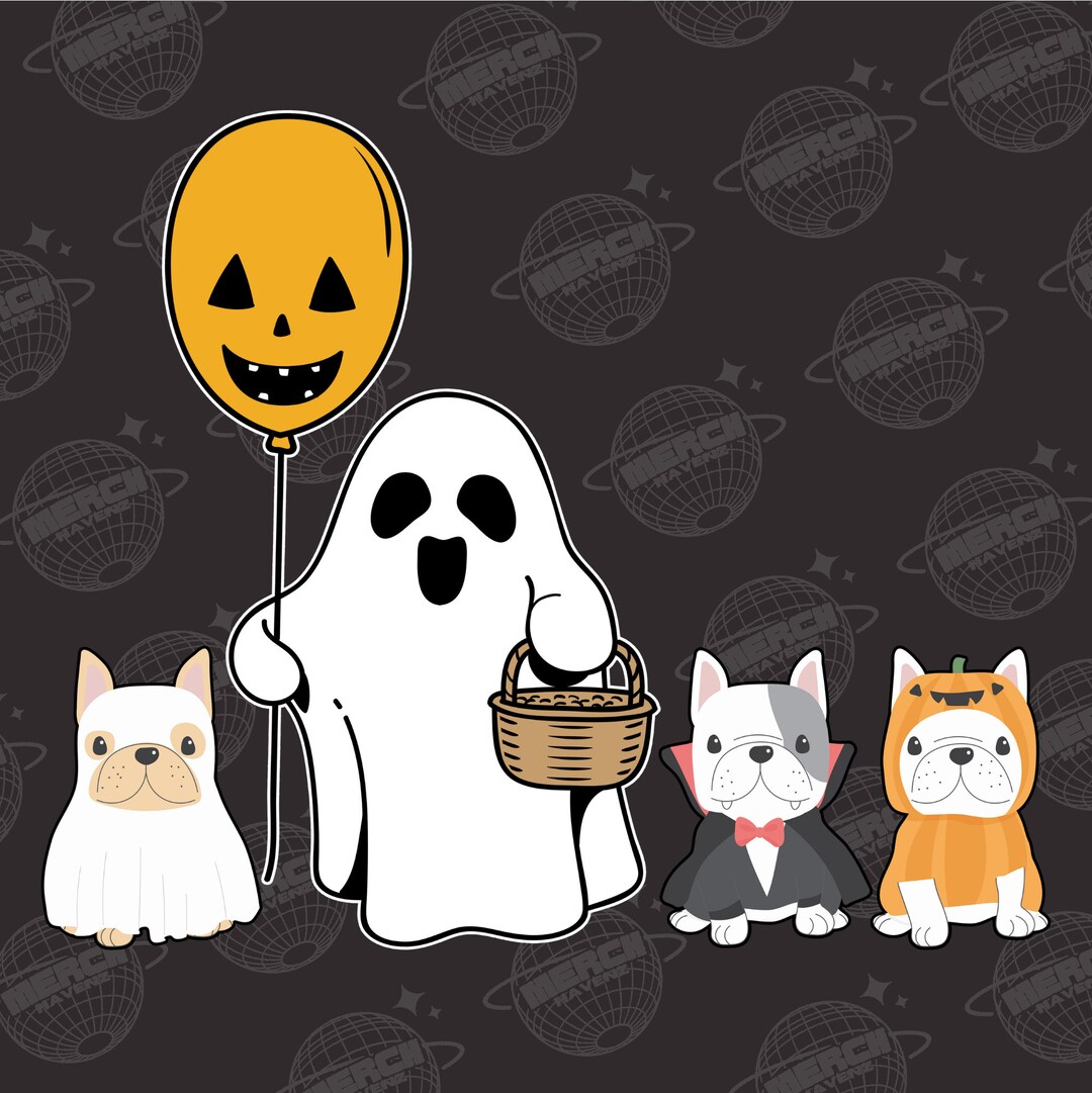 French Bulldog Ghost Png, Halloween French Bulldog Png, French Bulldog