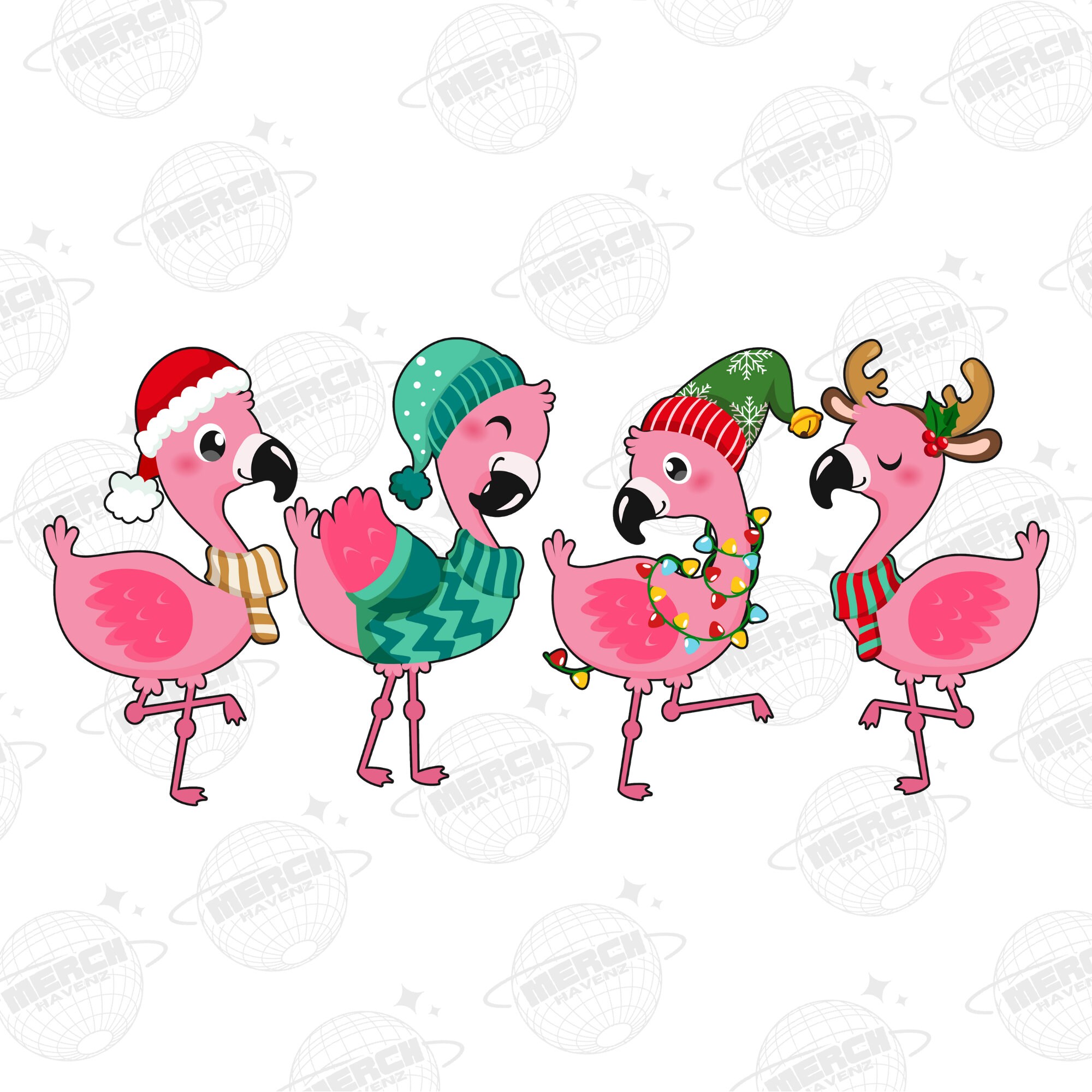 Flamingo Png Christmas Flamingo Png Pink Flamingo Christmas Etsy