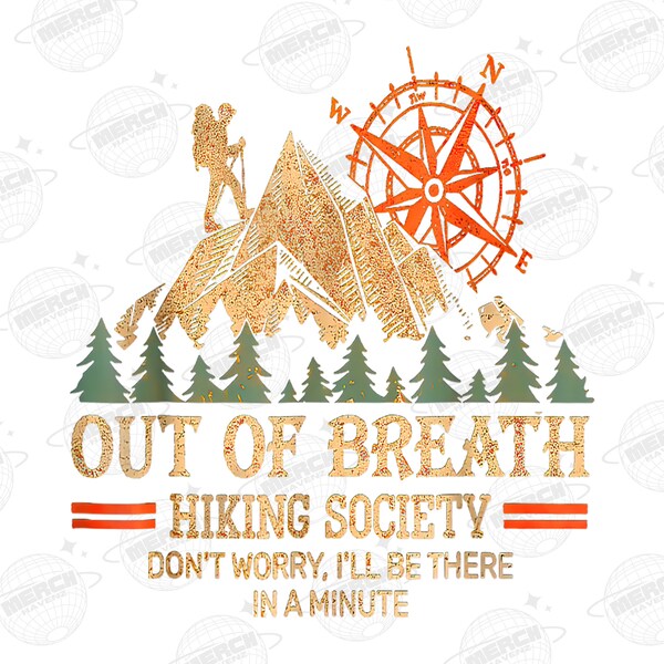Out of Breath Hiking Society Svg - Etsy