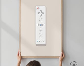 Wii Video Game Art Posters - Game Room | Boys Room Decor | Gamer Gifts & Teen Wall Art | Digital Download
