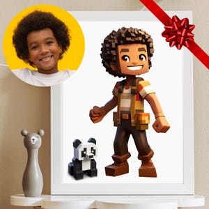 Transform your picture into a full-body Minecraft-style portrait featuring your favorite theme. Individual, Couple, Family Portraits.