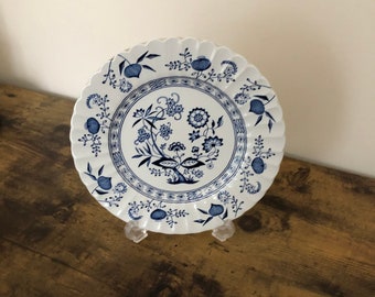 J & G Meakin Classic Blue Nordic Blue and White Floral Salad or Side Plate 8 inch