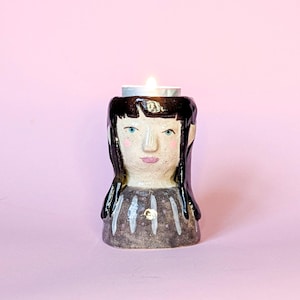 Your favorite person as a tealight holder! Personalized ceramic tealight holder according to your wishes