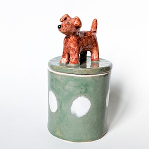 Personalized ceramic jars according to your wishes; e.g., animal, pattern, saying; ceramic jar, sugar bowl, jewelry box
