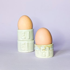 Egg cup EGG EGG EGG made of ceramic