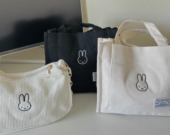 miffy embroidered shoulder and baguette bag