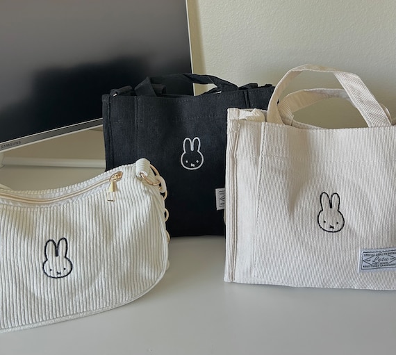Bunny Embroidered Shoulder and Baguette Bag Etsy
