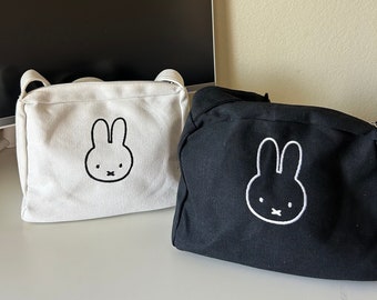 miffy embroidered canvas shoulder bag