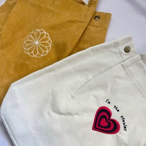 custom embroidered tote bags kpop fandom new inventory