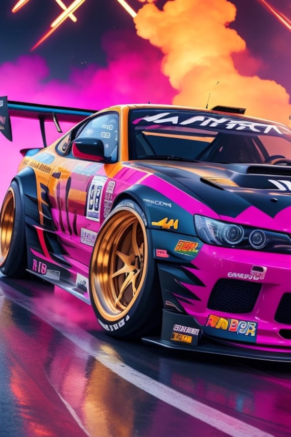 Adrenaline Drift 4K Car Drifting iPhone Wallpaper 