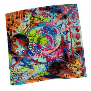 CHRISTIAN LACROIX シルク　スカーフ　クリスチャンラクロワ　絹 🆕️ Authentic CHRISTIAN LACROIX 30th ANNIVERSARY 100% SILK
