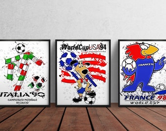 World Cup Nostalgie - Digital Art Trio Feiert Italien '90, USA '94 und Frankreich '98
