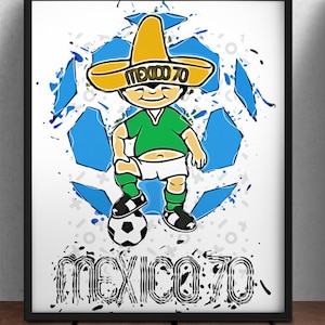 World Cup Nostalgia - Digital Art Celebrating Mexico &#39;70