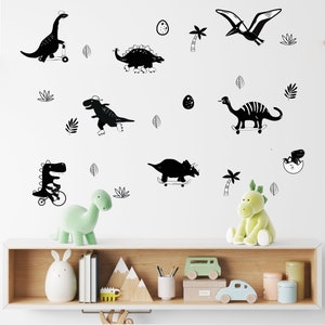 Dinosaur Wall Decals, Dinosaur Wall Stickers, Funny Dinosaur Wall Decals, Dinosaur Wall Decor, Kids Room Wall Art, Dinosaur Themed Room