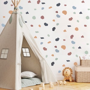 Irregular Polka Dot Wall Stickers, Dalmatian Dot Wall Decal, Boho Chic Wall Stickers for Kids Bedroom, Nursery, Playroom