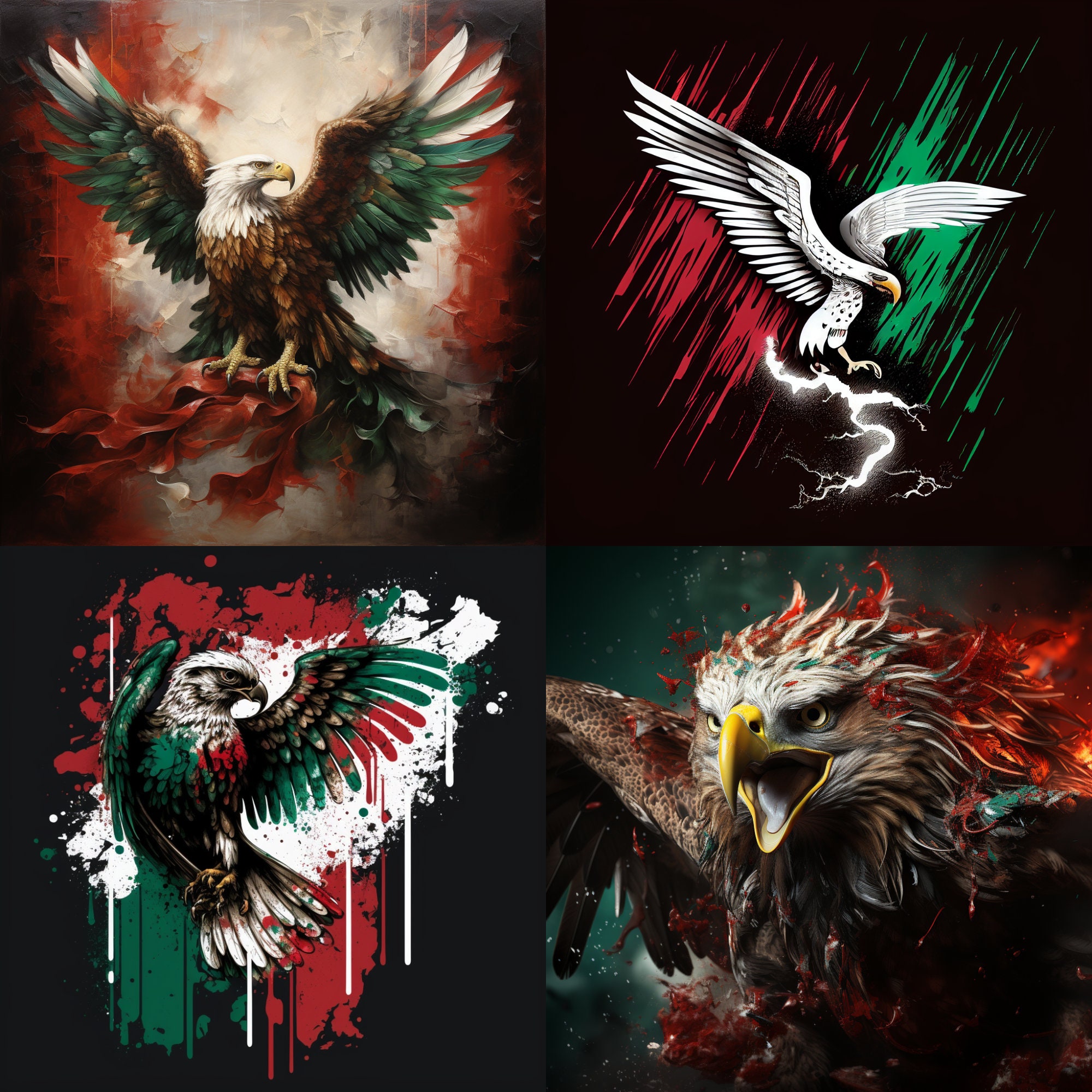Mexican Heritage AI Designs | Mexican Designs | Mexican Eagle Designs