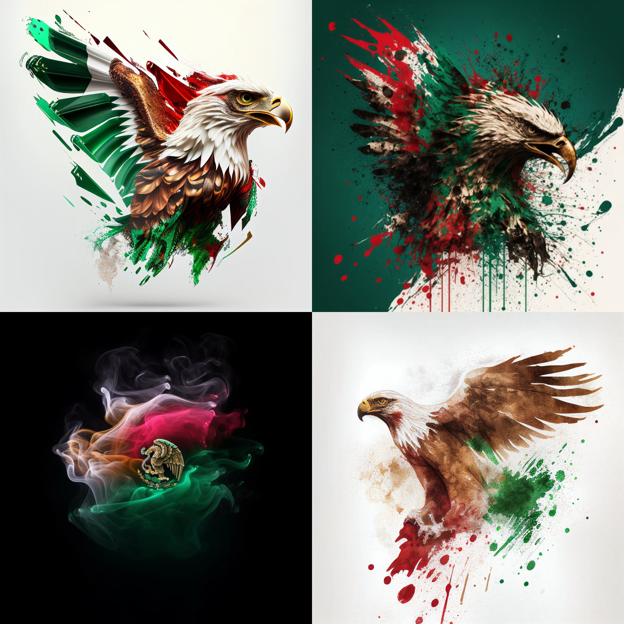 Trendy Apparel Shop Hecho En Mexico Kids 3D Eagle Embroidered Logo Fla