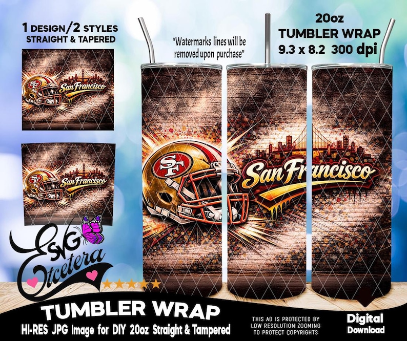 Football Tumbler Wrap | 32 Team Game Day Design (digital Download) - Etsy