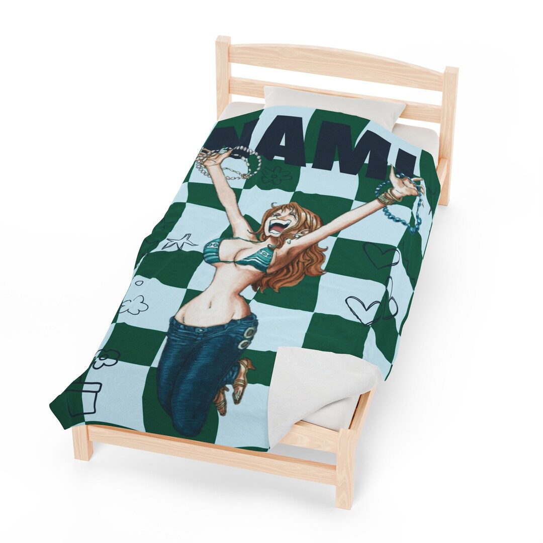 One Piece Nami Velveteen Plush Blanket Etsy