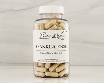 Frankincense Powder Capsules - 500mg vegan capsules using all natural, herbal supplements - FREE Shipping in the USA