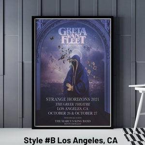 Greta Van Fleet Poster - Christmas Gift - Strange Horizons Posters - Greta Van Fleet Print - Greta Van Fleet Wall Art Decor - Gvf Poster