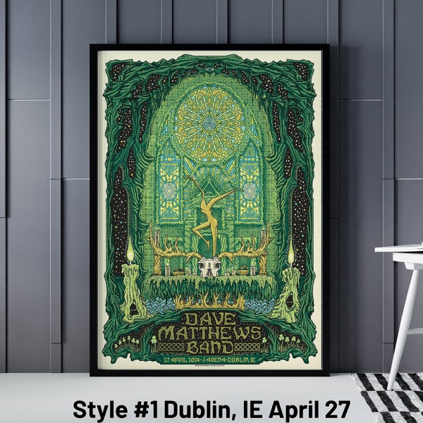 Dave Matthews Band Manchester Poster, DMB UK Poster, Dave Matthews Band Tour Posters, DMB New Poster Print, Dave Matthews Dublin Poster