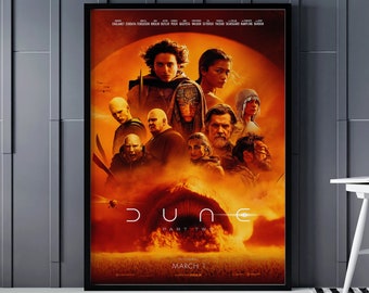 Dune 2 Poster, Dune Two Poster Print, Dune Part Two Wall Art, Dune Movie Poster, Timothee Chalamet Poster, Dune One and Two Movie Gift