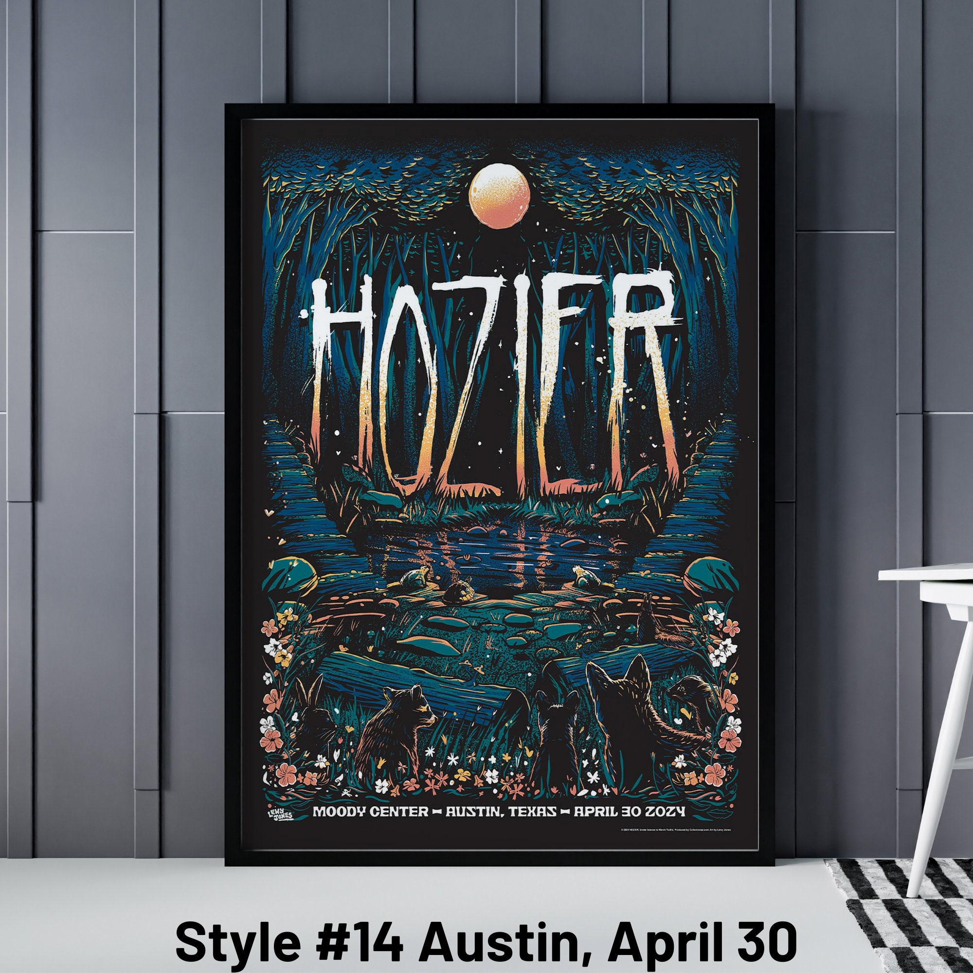 Hozier Gig Posters - Hozier Austin Poster Gift - Hozier Rogers Arkansas Poster