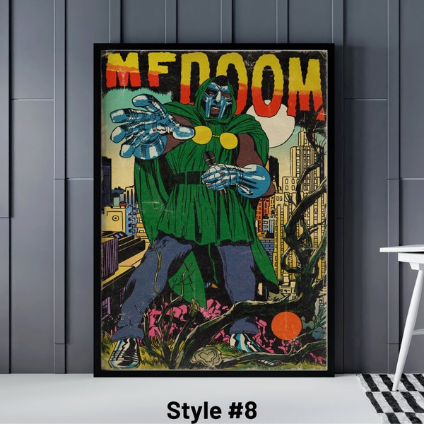 MF Doom Poster - Madvillain Poster - MF Doom Print -  Daniel Dumile Poster - Mm Food Poster - Mf Doom Wall Art - MF Doom Gift