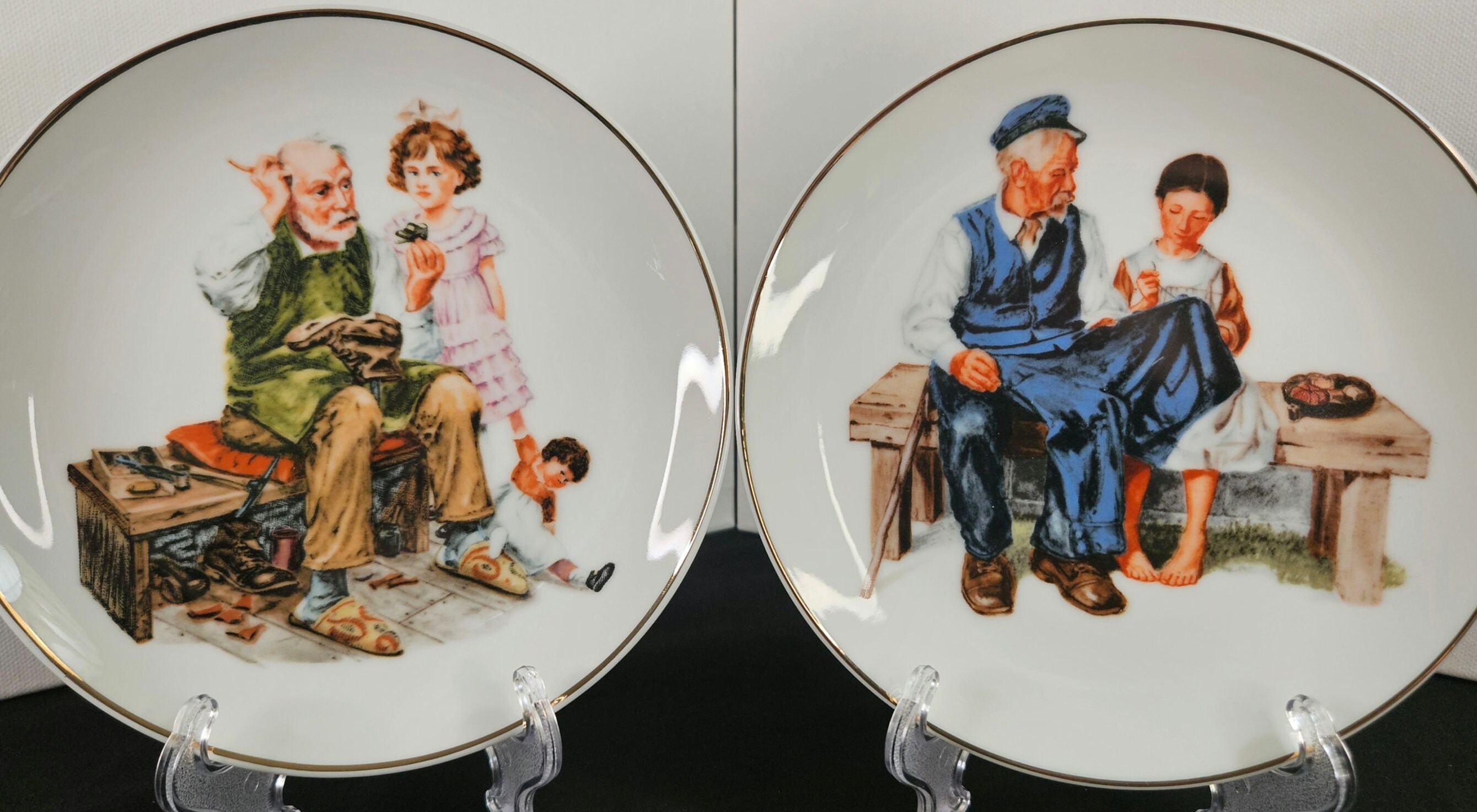 【飾り皿】コレクション66枚／ノーマン・ロックウェル Norman Rockwell - 1986 Set of 4 Collector 6 1/4