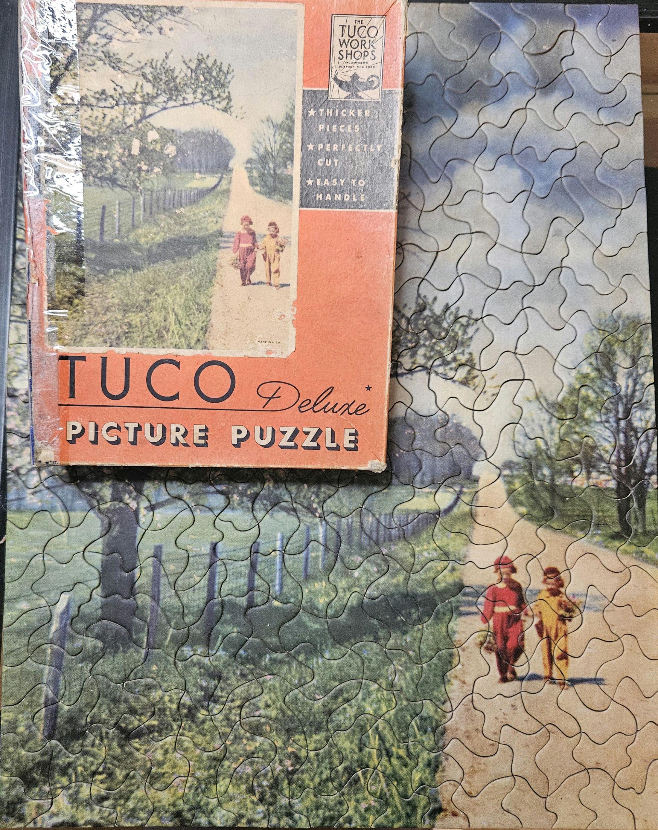 TUCO Vintage Jigsaw Puzzle - Children Walking up a Country Road