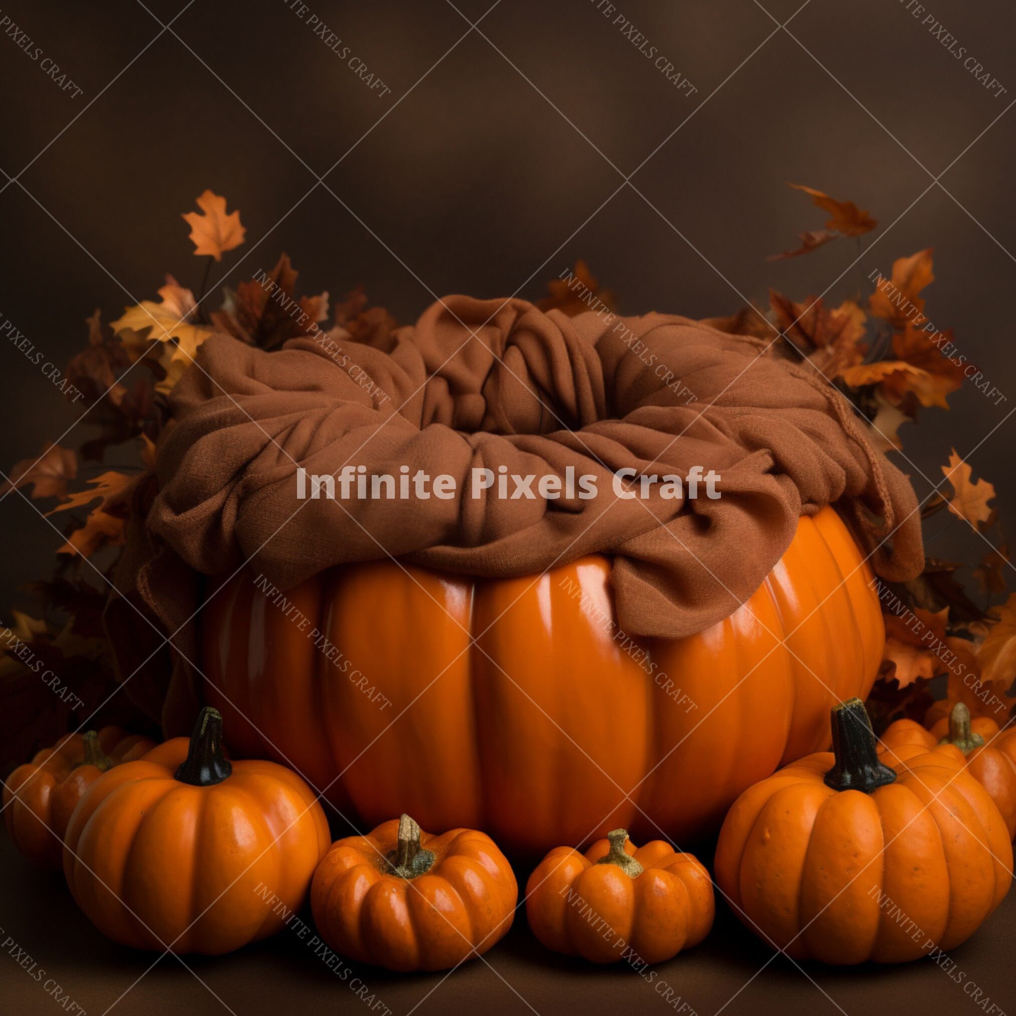 Fondali a tema zucca Sfondo raccolto autunnale Bambini Studio fotografico Chalet Fotografia Sfondo per studio fotografico A2 10x7ft / 3x2.2m