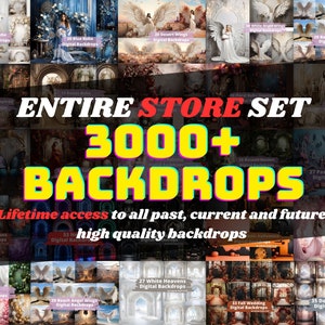 ENTIRE SHOP BUNDLE, Digital Backdrops Mega Set, 3000+ Digital Backgrounds For Lifetime Access, Digital Download, Commercial License, Png Jpg