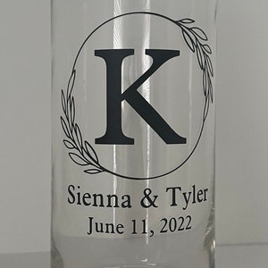 Personalized Centerpiece | Table Centerpiece Wedding | Custom Flower Vase | Glass/Vinyl Vase Wedding | Flower Vase Centerpiece