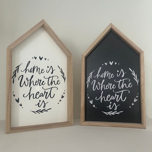 Home is Where the Heart Is | Home Decor | Shelf Decor | Wood Signs | Small Wood Signs