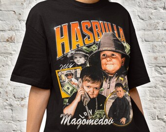 Retro Hasbulla Magomedov T Shirt, Funny Trend Tee, Valentines Gift for Her Him, Mothers Day Present Vintage Bootleg 90s Fans Hip Hop Shirt.