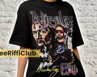 Nicolas Cage 90's Bootleg, Rap Shirt,  Famous trend T shirt,