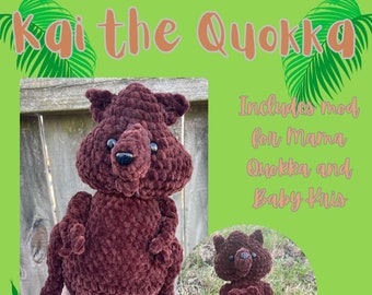 Kai the Quokka Crochet Pattern