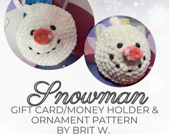 Snowman Ornament/Gift card Holder