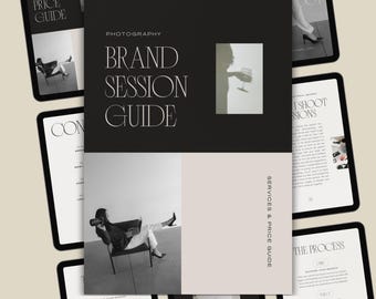 Modern Brand Photography Guide Template, Editable Brochure (Canva)