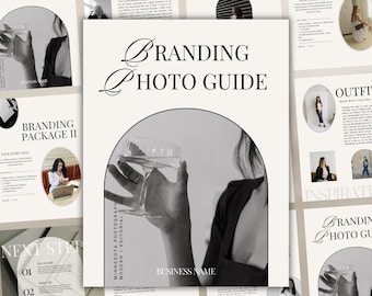 Elegant Brand Photography Guide Template, Editable Photographer Brochure (Canva)