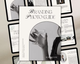 Minimalist Brand Photography Guide Template, Editable Photographer Brochure (Canva)