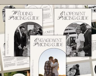 Pacchetto guida alla fotografia moderna: matrimonio, fuga d'amore e fidanzamento (modello Canva)