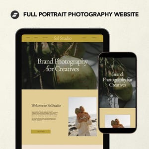 Showit Website Template for Brand Photographers, Portrait Photographer Website, Modern Golden Website, Photographer Showit Template, DIY
