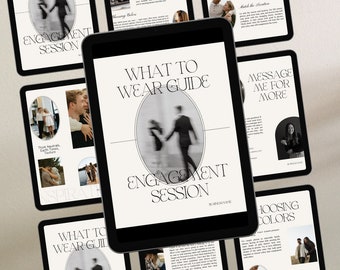Engagement Session What To Wear Guide, Photographer Brochure (Canva)