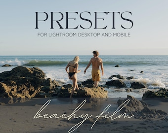 Preset Lightroom ispirati alla spiaggia / Preset fotografici / Effetto pellicola costiera / Preset Lightroom per dispositivi mobili e desktop / Preset per la modifica di fotografie
