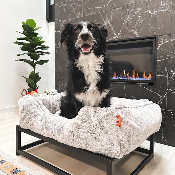 FÜZI Luxury Dog Beds | Elevated Dog Bed | Personalized Dog Bed | Washable Dog Bed with Removable Cover- Free Shipping in Continental USA