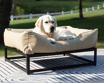 Elevated Dog Bed with Washable Cover: Modern Raised Pet Bed